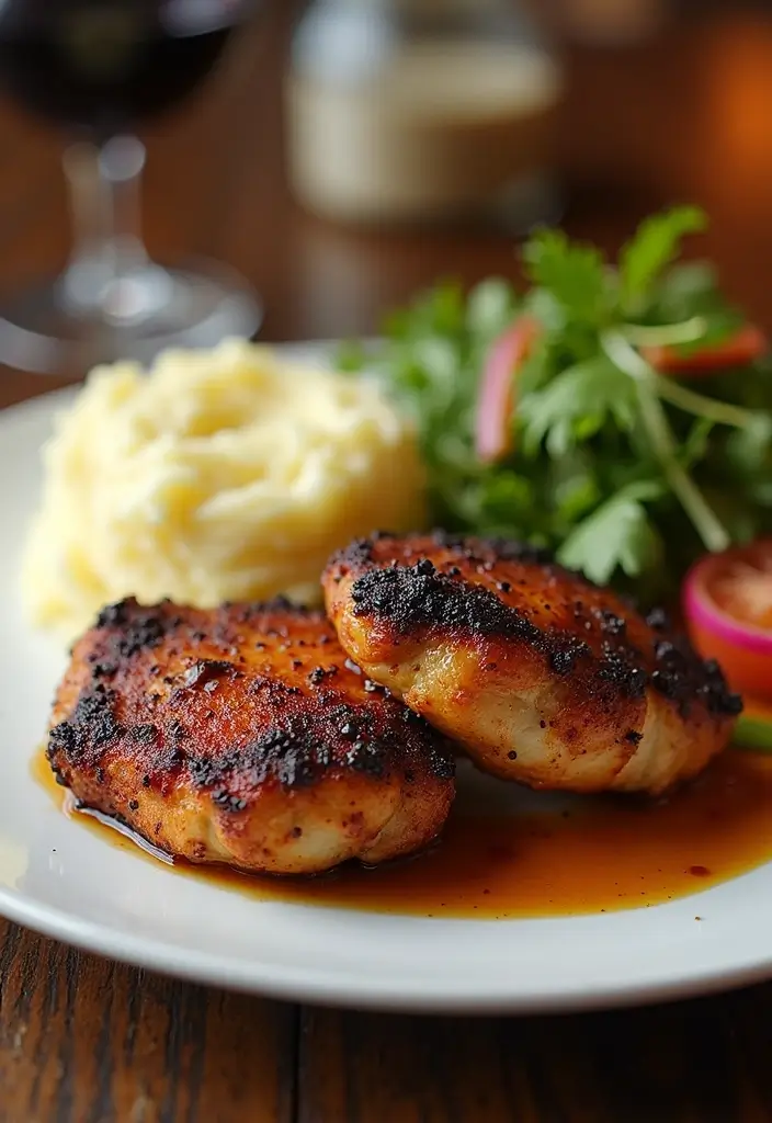 28 Oven Baked Chicken Thighs Recipes That Stay Moist & Flavorful - 23. Blackened Chicken Thighs