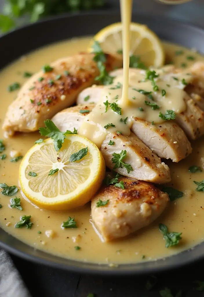 29 Lemon Sauce for Chicken Recipes That Feel Light & Elegant - 3. Creamy Lemon Garlic Sauce
