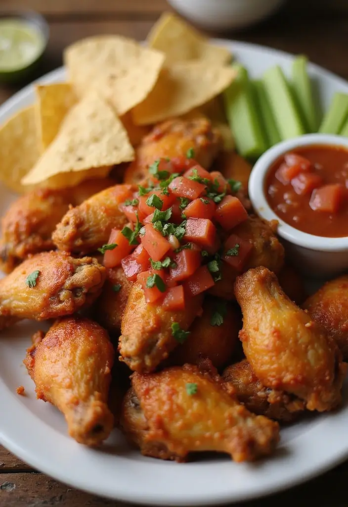 30 Whole Chicken Wings in the Oven Recipes That Are Crispy & Easy - 10. Chunky Salsa Wings