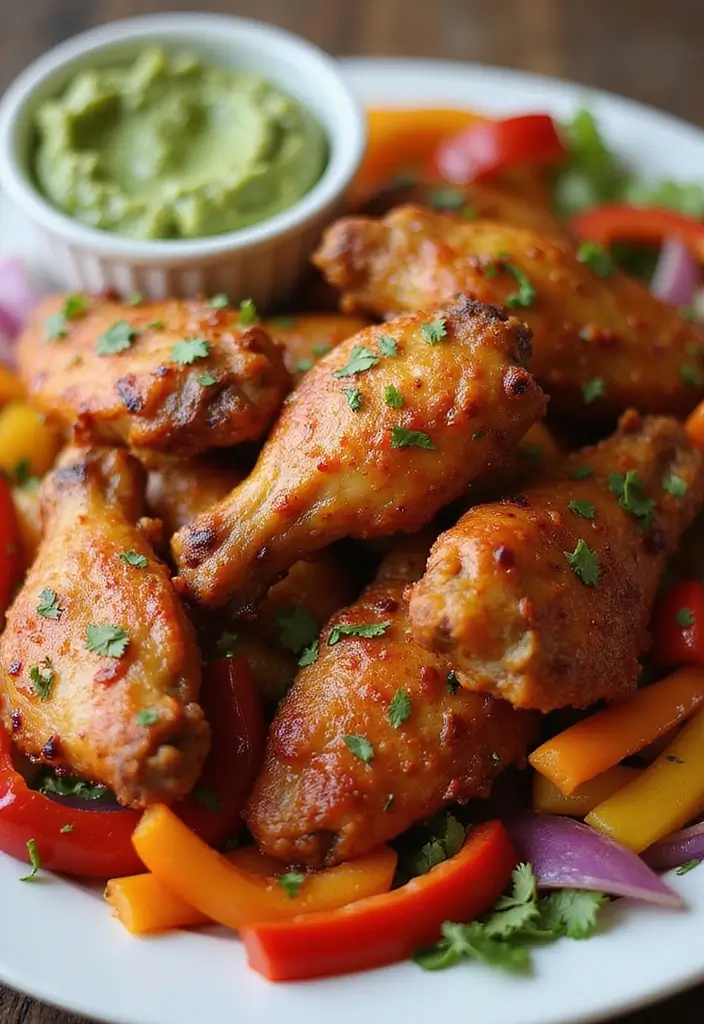 30 Whole Chicken Wings in the Oven Recipes That Are Crispy & Easy - 12. Fajita Wings