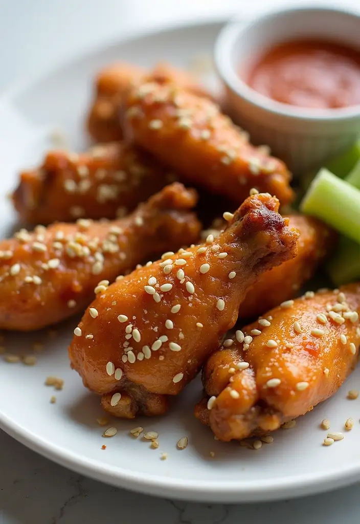 30 Whole Chicken Wings in the Oven Recipes That Are Crispy & Easy - 16. Sesame Garlic Wings