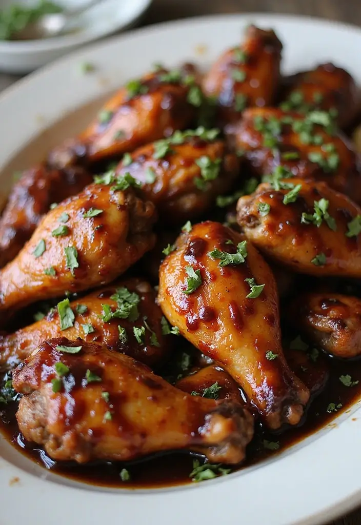 30 Whole Chicken Wings in the Oven Recipes That Are Crispy & Easy - 17. Balsamic Glazed Wings