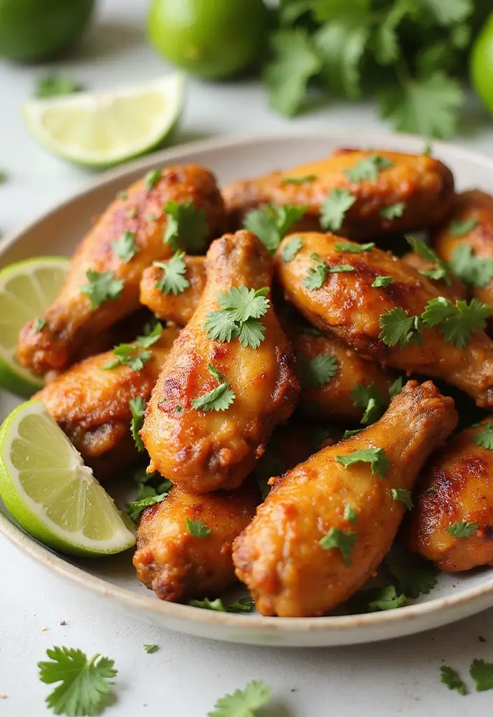 30 Whole Chicken Wings in the Oven Recipes That Are Crispy & Easy - 23. Refreshing Cilantro Lime Wings