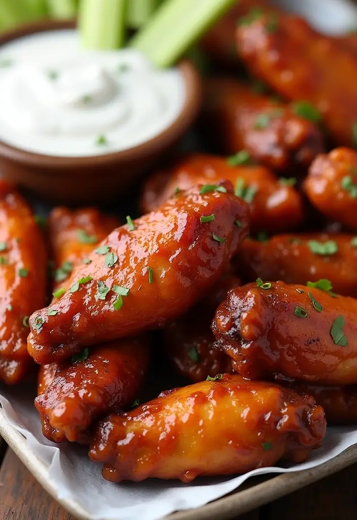 30 Whole Chicken Wings in the Oven Recipes That Are Crispy & Easy - 26. BBQ Ranch Wings