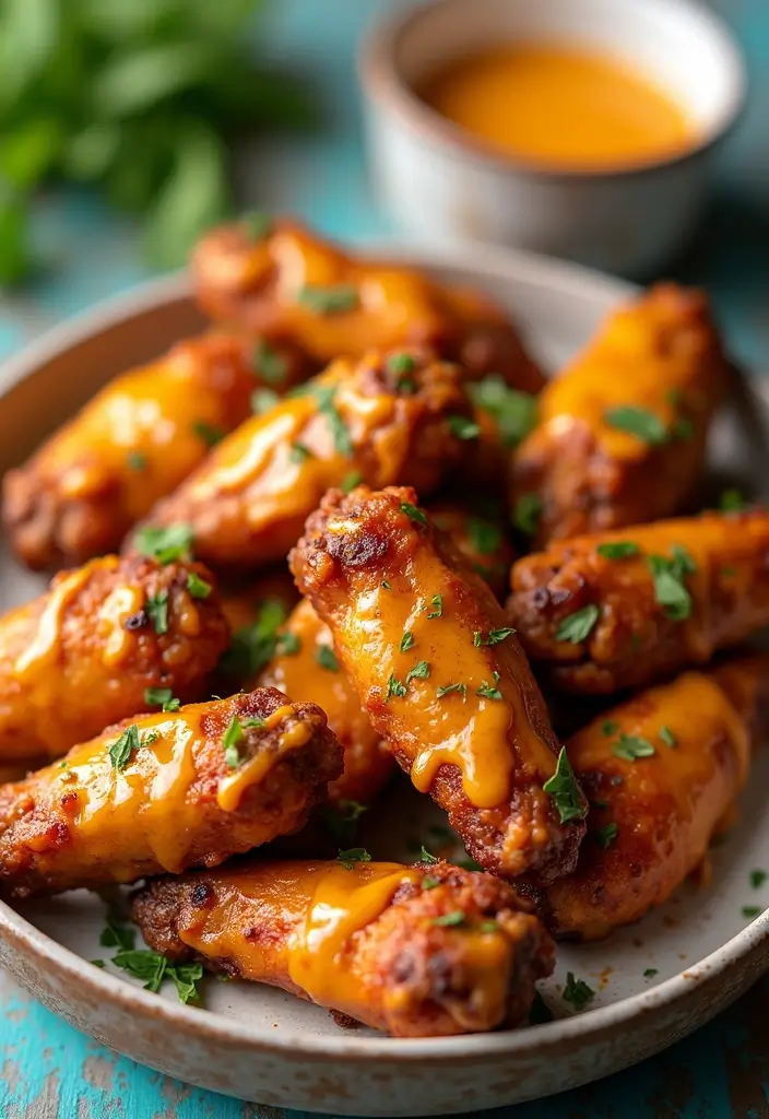 30 Whole Chicken Wings in the Oven Recipes That Are Crispy & Easy - 27. Spicy Honey Mustard Wings
