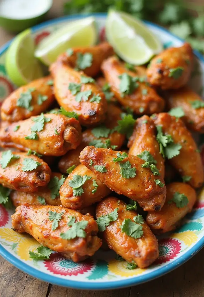 30 Whole Chicken Wings in the Oven Recipes That Are Crispy & Easy - 28. Cilantro Lime Ranch Wings