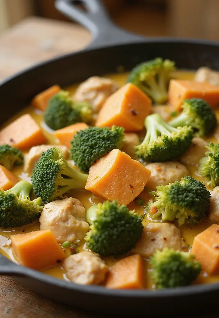 27 Broccoli and Chicken Casserole Recipes That Feel Like Home - 14. Broccoli Chicken Casserole with Sweet Potatoes