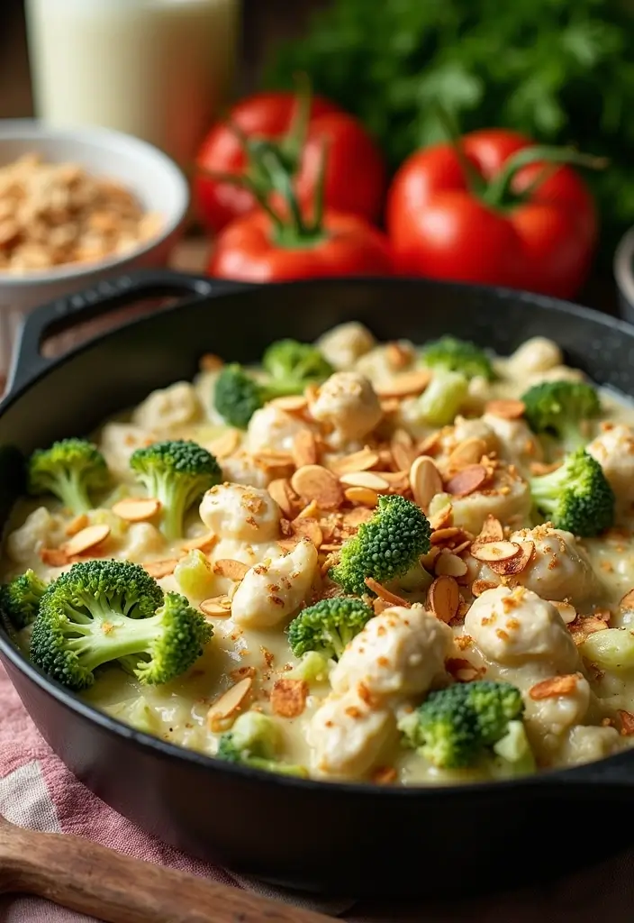 27 Broccoli and Chicken Casserole Recipes That Feel Like Home - 16. Broccoli Chicken Casserole with Almonds