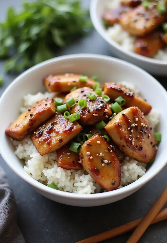 27 Easy Chicken Dinner Recipes Healthy & Full of Protein - 10. Teriyaki Chicken with Rice
