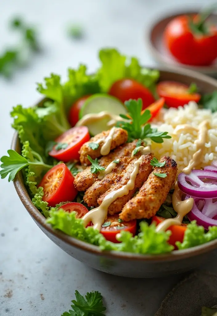 27 Easy Chicken Dinner Recipes Healthy & Full of Protein - 20. Chicken Shawarma Bowl