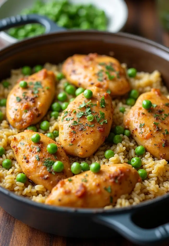 27 Easy Chicken Dinner Recipes Healthy & Full of Protein - 22. One-Pan Chicken and Rice