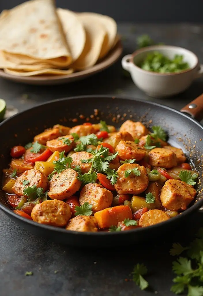27 Easy Chicken Dinner Recipes Healthy & Full of Protein - 7. Chicken Fajita Skillet