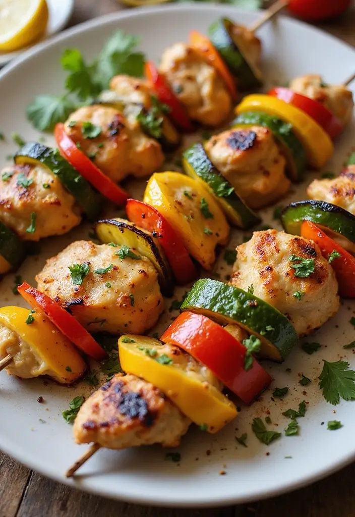 27 Hidden Valley Ranch Chicken Recipes That Are Creamy & Easy - 10. Ranch Chicken and Vegetable Skewers