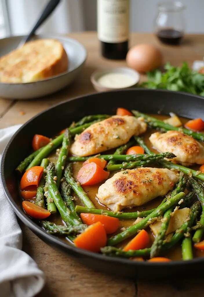 27 Hidden Valley Ranch Chicken Recipes That Are Creamy & Easy - 13. One-Pan Ranch Chicken and Asparagus