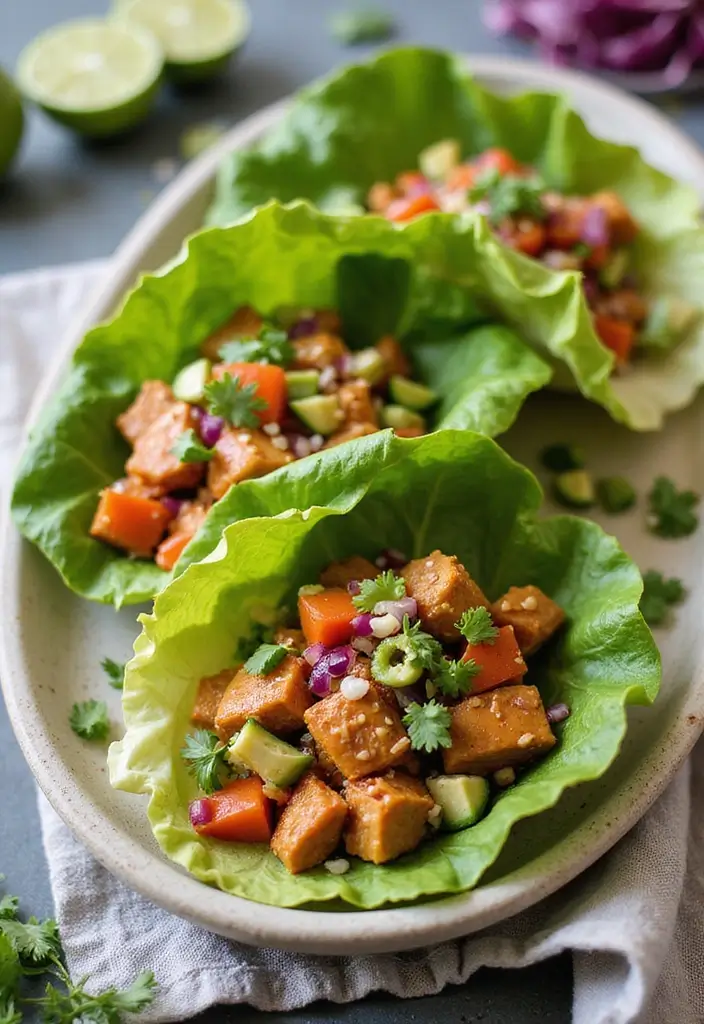 27 Keto Shredded Chicken Recipes That Are Perfect for Meal Prep 21 27 Keto Shredded Chicken Recipes That Are Perfect for Meal Prep - 20. Thai Peanut Chicken Lettuce Wraps