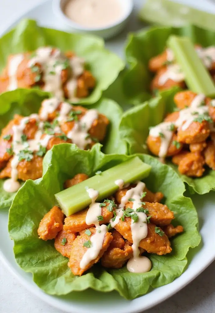 27 Keto Shredded Chicken Recipes That Are Perfect for Meal Prep 6 27 Keto Shredded Chicken Recipes That Are Perfect for Meal Prep - 5. Buffalo Chicken Lettuce Wraps