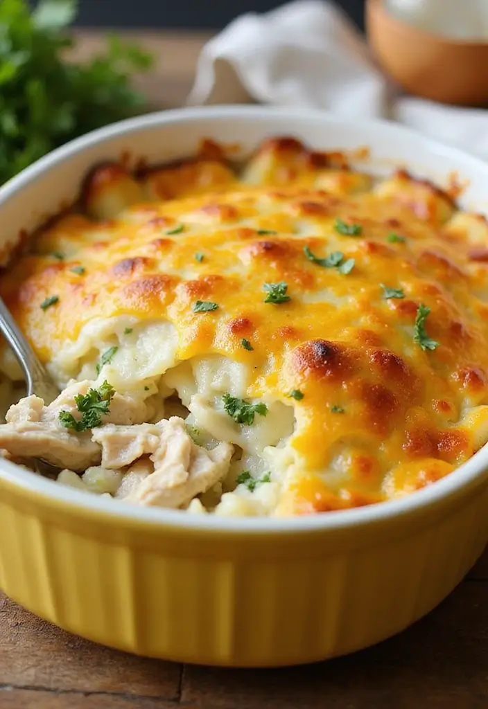27 Loaded Chicken and Potato Casserole Recipes That Are Cheesy Comfort 4 27 Loaded Chicken and Potato Casserole Recipes That Are Cheesy Comfort - 3. Creamy Ranch Chicken and Potato Casserole