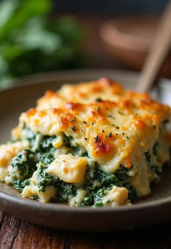27 Loaded Chicken and Potato Casserole Recipes That Are Cheesy Comfort 10 27 Loaded Chicken and Potato Casserole Recipes That Are Cheesy Comfort - 9. Creamy Spinach and Chicken Potato Bake