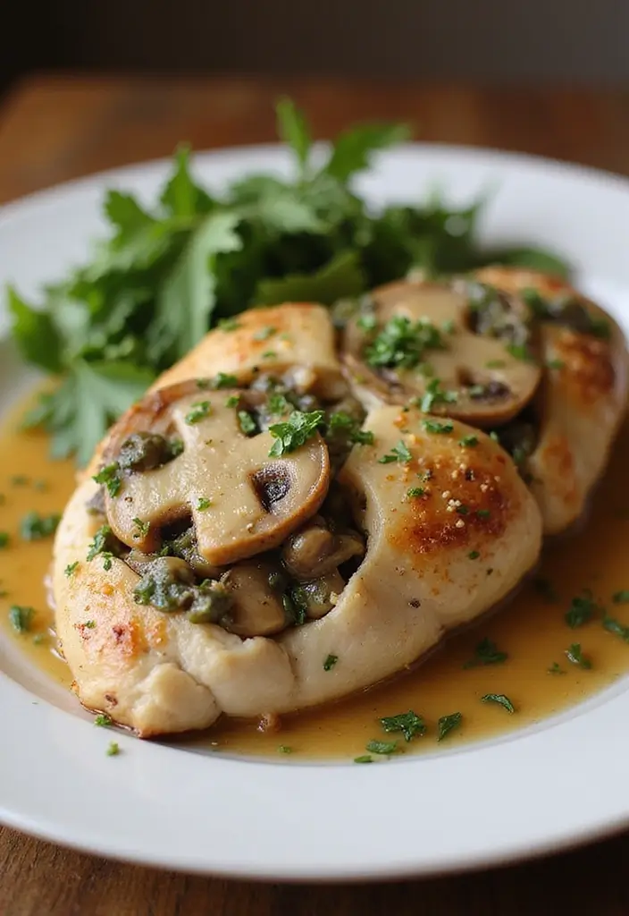 27 Mushroom Stuffed Chicken Breast Recipes That Feel Fancy Yet Easy - 22. Mushroom and Herbs Stuffed Chicken
