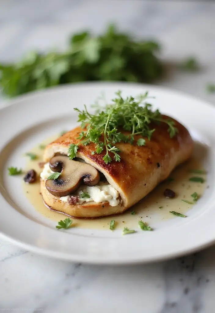 27 Mushroom Stuffed Chicken Breast Recipes That Feel Fancy Yet Easy - 4. Mushroom and Goat Cheese Stuffed Chicken