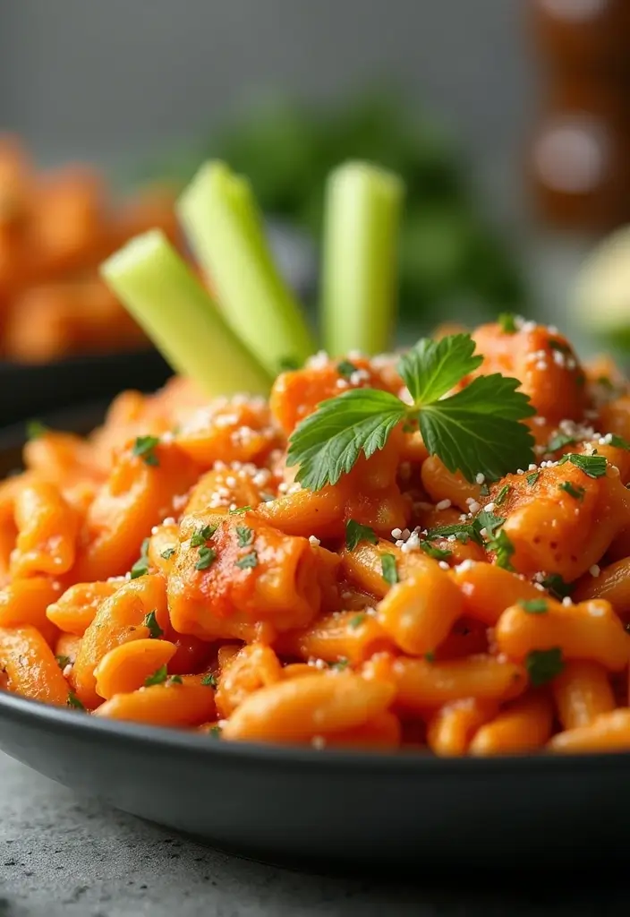 27 One Pot Marry Me Chicken Pasta Recipes That Wow Every Time - 14. One Pot Buffalo Chicken Pasta