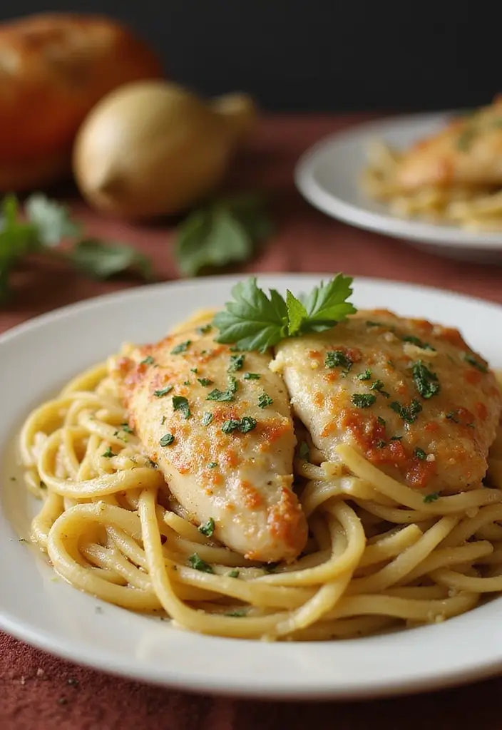 27 One Pot Marry Me Chicken Pasta Recipes That Wow Every Time - 20. One Pot Garlic Parmesan Chicken Pasta