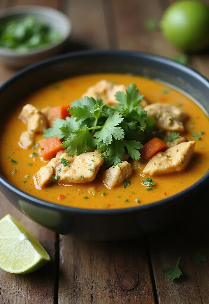 27 Thai Green Curry Chicken Recipes That Are Bold & Delicious - 16. Thai Green Curry Chicken Soup