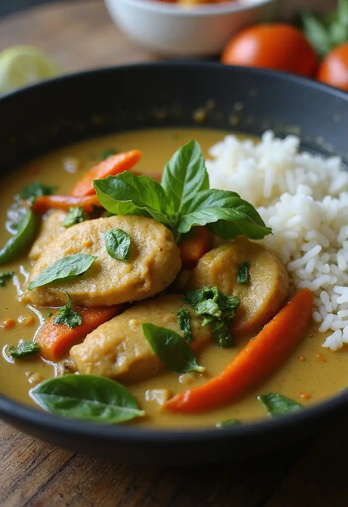 27 Thai Green Curry Chicken Recipes That Are Bold & Delicious - 21. Thai Green Curry Chicken with Lemongrass