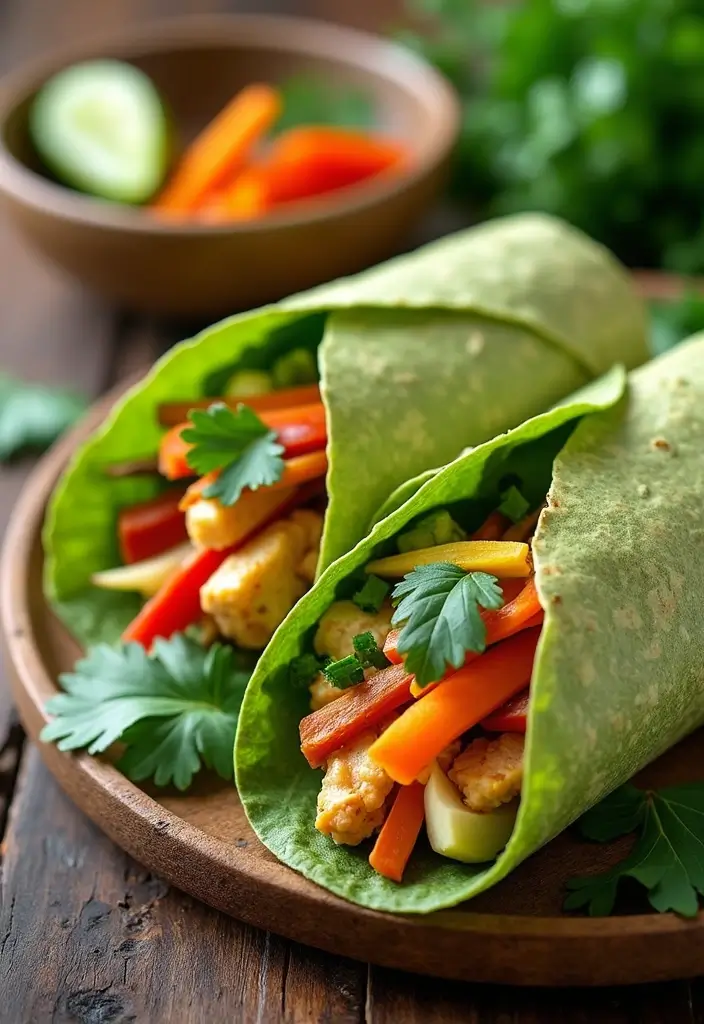 27 Thai Green Curry Chicken Recipes That Are Bold & Delicious - 26. Thai Green Curry Chicken Wraps