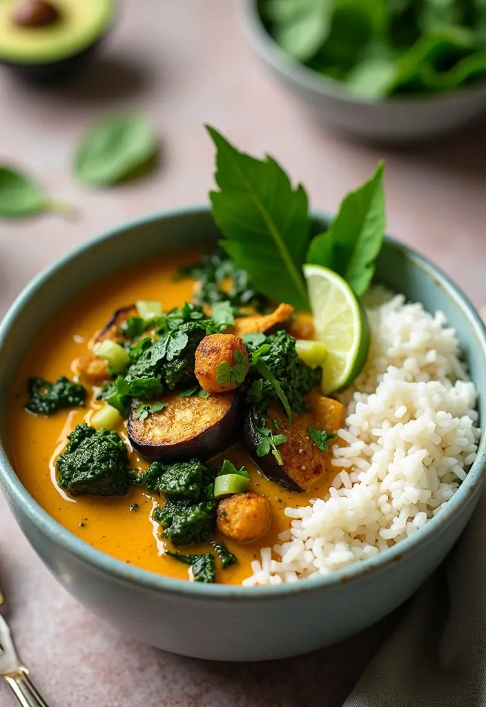 27 Thai Green Curry Chicken Recipes That Are Bold & Delicious - 3. Thai Green Curry Chicken with Eggplant