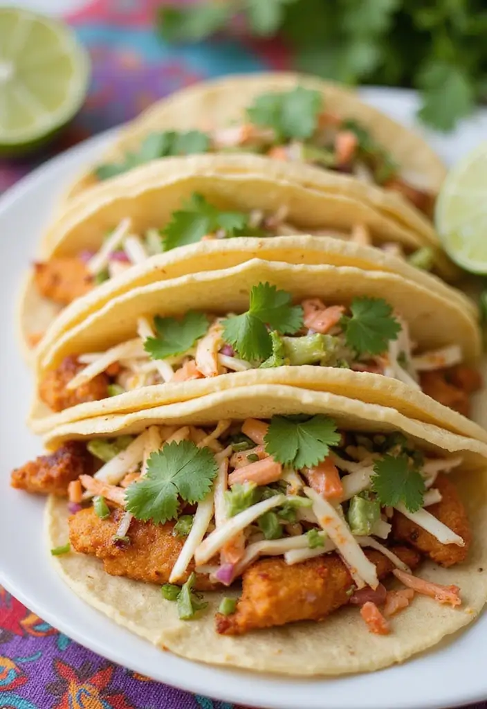 28 Cilantro Lime Chicken Tacos Recipes That Are Fresh & Zesty 28 28 Cilantro Lime Chicken Tacos Recipes That Are Fresh & Zesty - 27. Cilantro Lime Chicken Tacos with Spicy Slaw