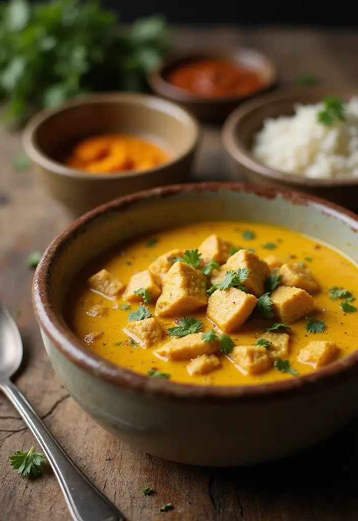 28 Creamy Chicken and Rice Soup Recipes That Are Silky & Delicious - 28. Creamy Chicken and Rice Soup with Curry