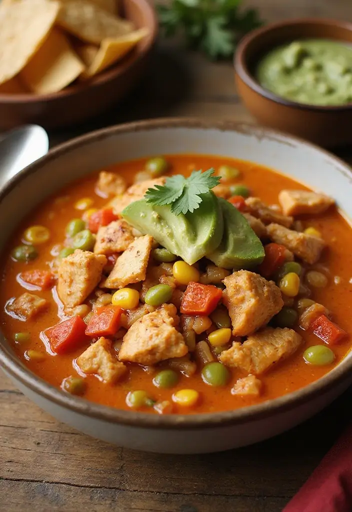 28 Creamy Chicken and Rice Soup Recipes That Are Silky & Delicious - 4. Spicy Southwest Chicken and Rice Soup