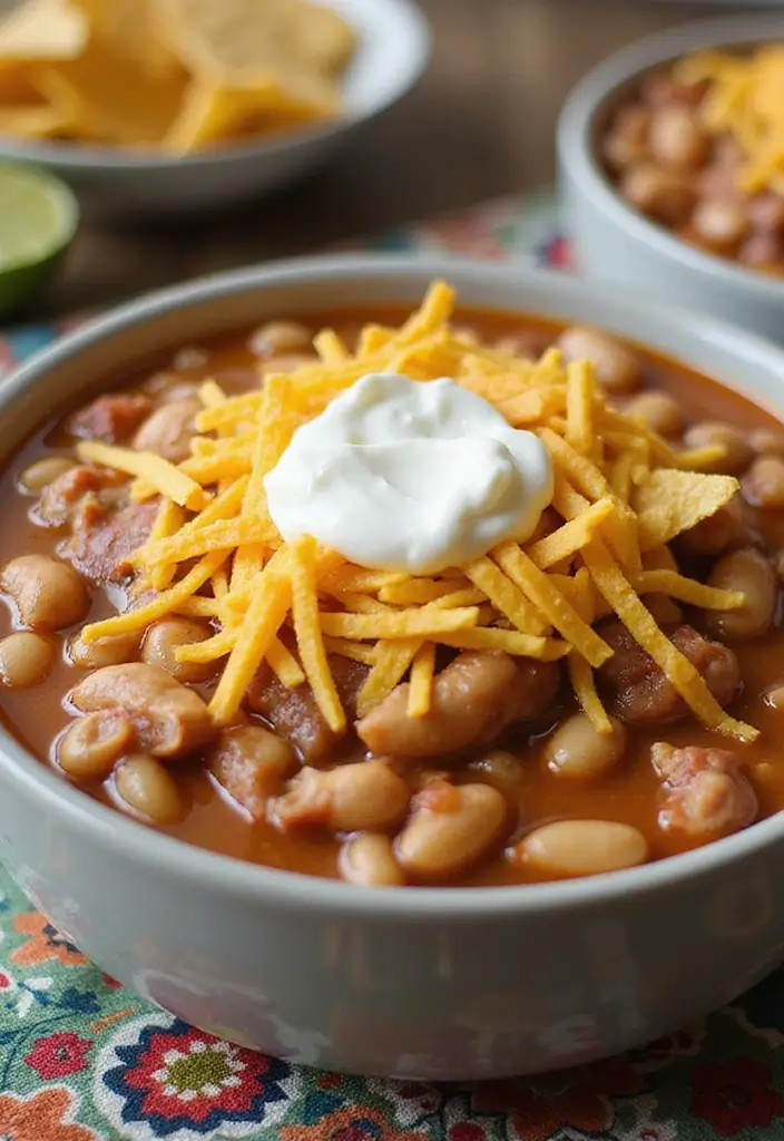 28 Creamy & Filling White Bean Chicken Chili Recipes 14 28 Creamy & Filling White Bean Chicken Chili Recipes - 13. Loaded White Bean Chicken Chili