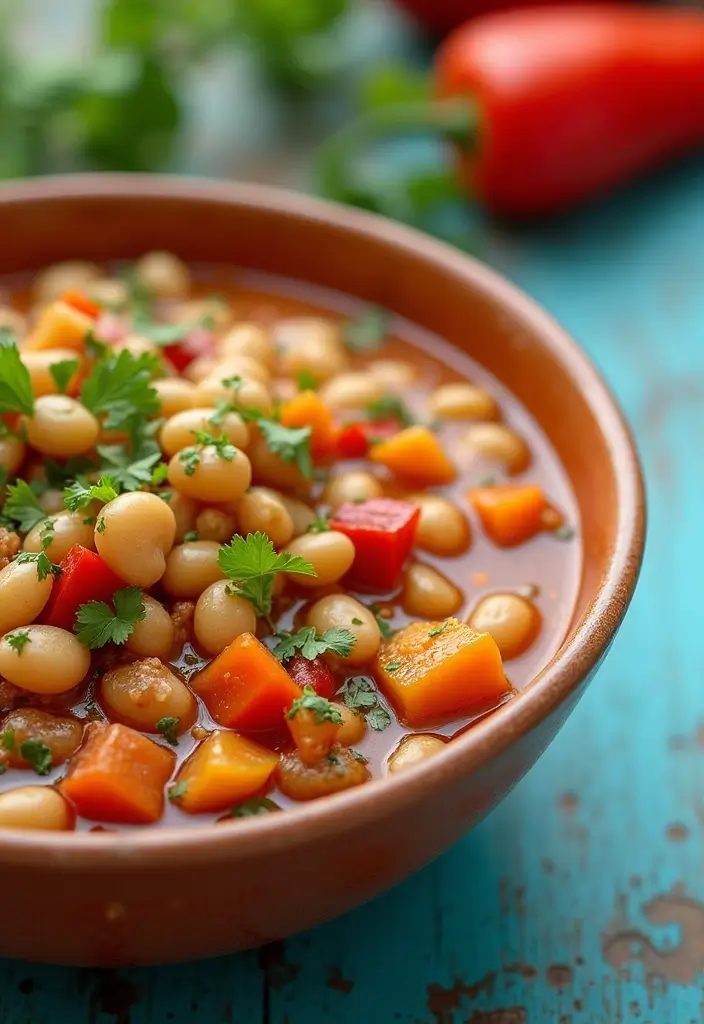 28 Creamy & Filling White Bean Chicken Chili Recipes 18 28 Creamy & Filling White Bean Chicken Chili Recipes - 17. White Bean Chicken Chili with Bell Peppers