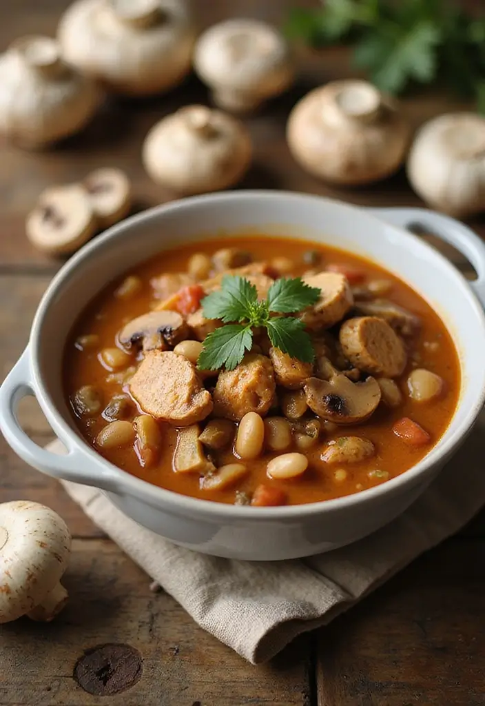 28 Creamy & Filling White Bean Chicken Chili Recipes 20 28 Creamy & Filling White Bean Chicken Chili Recipes - 19. White Bean Chicken Chili with Mushrooms