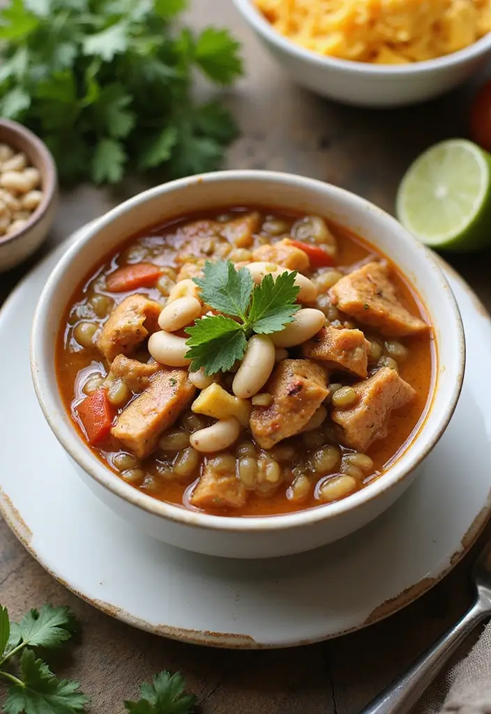 28 Creamy & Filling White Bean Chicken Chili Recipes 24 28 Creamy & Filling White Bean Chicken Chili Recipes - 23. White Bean Chicken Chili with Lentils