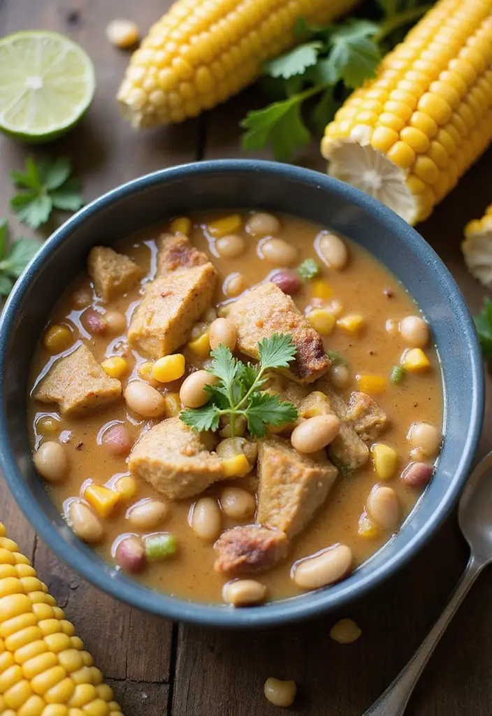 28 Creamy & Filling White Bean Chicken Chili Recipes 8 28 Creamy & Filling White Bean Chicken Chili Recipes - 7. White Bean Chicken Chili with Corn