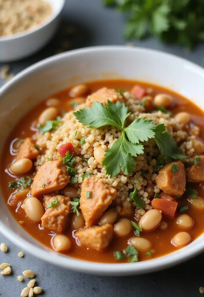 28 Creamy & Filling White Bean Chicken Chili Recipes 10 28 Creamy & Filling White Bean Chicken Chili Recipes - 9. White Bean Chicken Chili with Quinoa