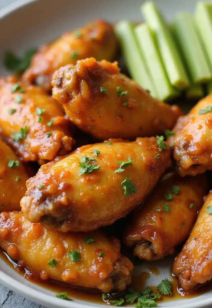 28 Garlic Parmesan Chicken Wings Recipes That Are Crispy & Bold - 12. Garlic Parmesan Wings with Maple Syrup Glaze