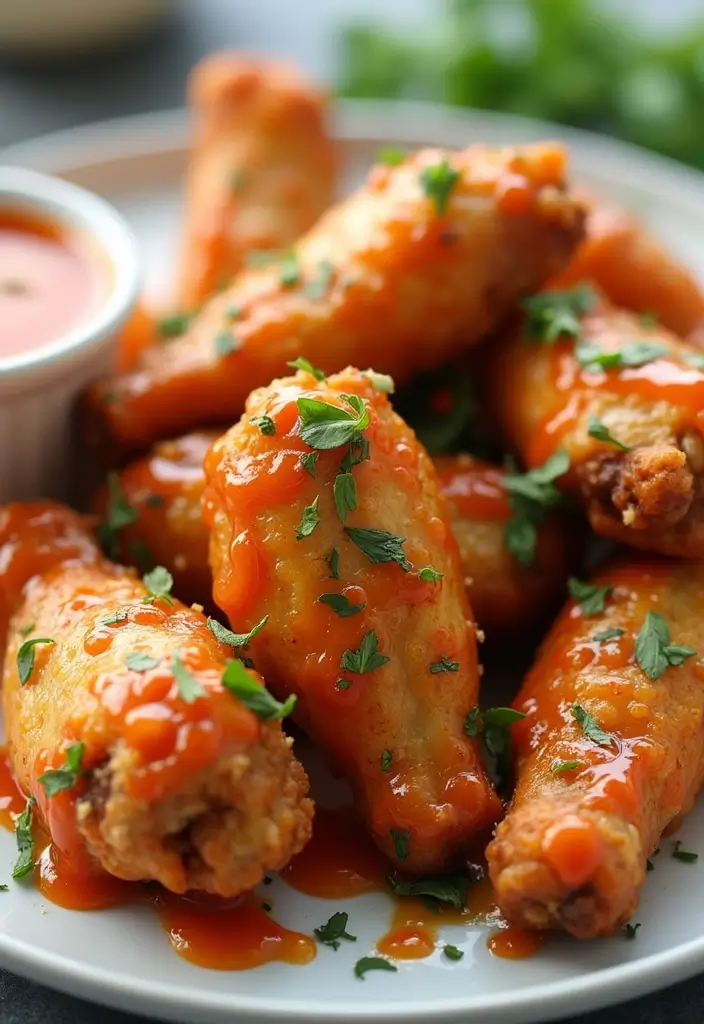 28 Garlic Parmesan Chicken Wings Recipes That Are Crispy & Bold - 15. Garlic Parmesan Wings with Sweet Chili Sauce
