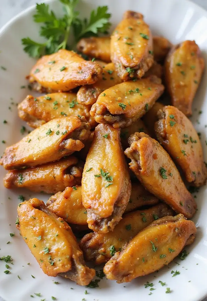 28 Garlic Parmesan Chicken Wings Recipes That Are Crispy & Bold - 16. Garlic Parmesan Wings with a Herb Marinade