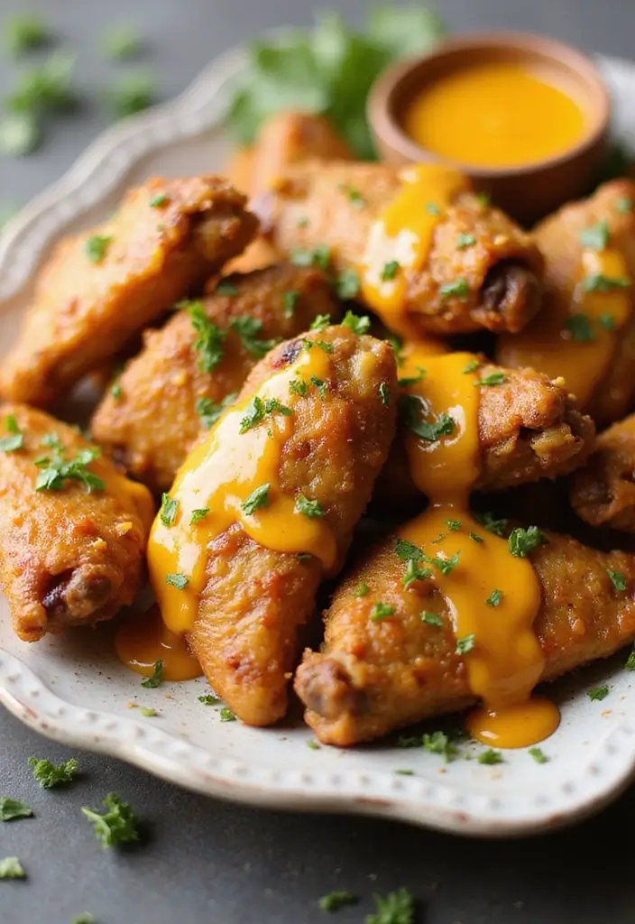 28 Garlic Parmesan Chicken Wings Recipes That Are Crispy & Bold - 20. Garlic Parmesan Wings with Mango Habanero Sauce
