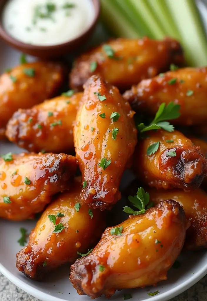 28 Garlic Parmesan Chicken Wings Recipes That Are Crispy & Bold - 28. Garlic Parmesan Wings with Apple Cider Glaze