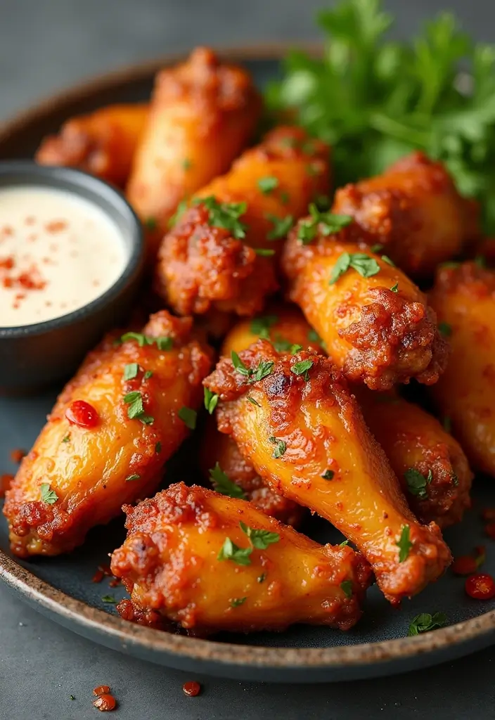 28 Garlic Parmesan Chicken Wings Recipes That Are Crispy & Bold - 4. Spicy Garlic Parmesan Wings