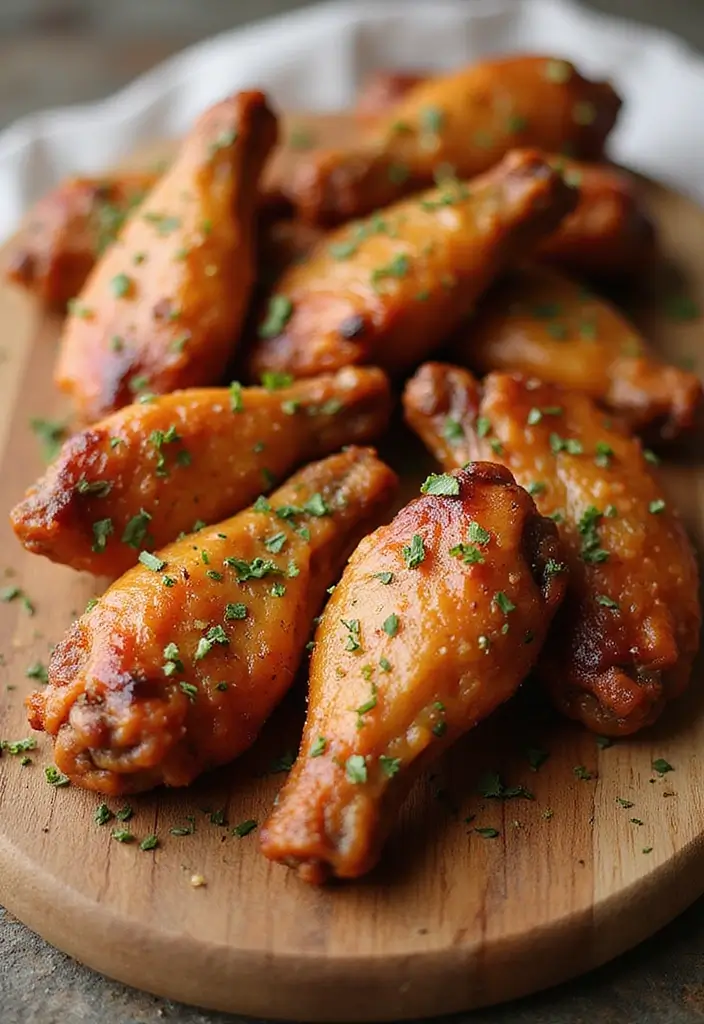 28 Garlic Parmesan Chicken Wings Recipes That Are Crispy & Bold - 9. Garlic Parmesan Wings with Smoky BBQ Flavor