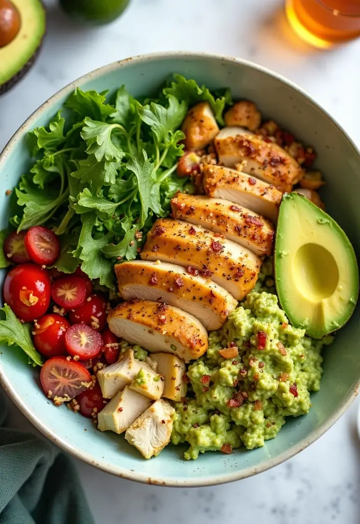 28 Hot Honey Chicken Salad Recipes That Are Sweet with a Kick - 10. Creamy Avocado Hot Honey Chicken Salad