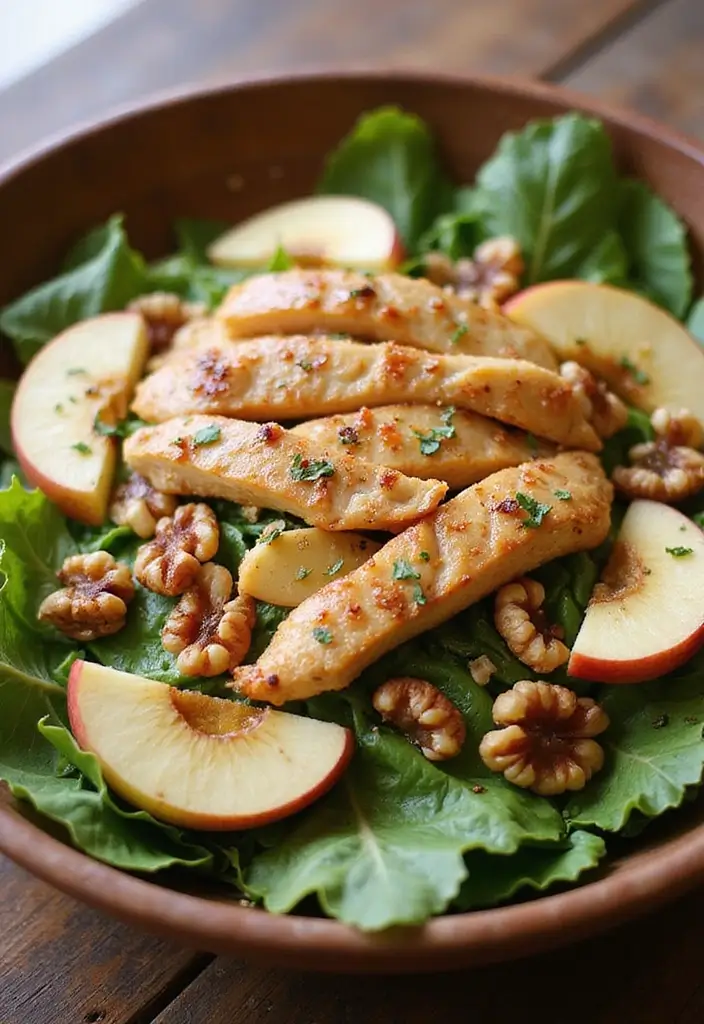 28 Hot Honey Chicken Salad Recipes That Are Sweet with a Kick - 13. Hot Honey Chicken Salad with Apples and Walnuts