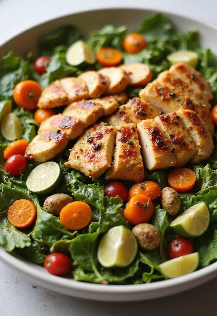 28 Hot Honey Chicken Salad Recipes That Are Sweet with a Kick - 14. Hot Honey Chicken Salad with Roasted Veggies