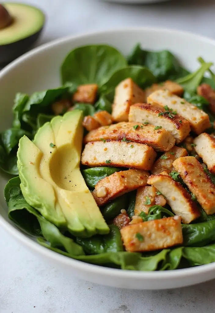 28 Hot Honey Chicken Salad Recipes That Are Sweet with a Kick - 17. Hot Honey Chicken and Avocado Spinach Salad